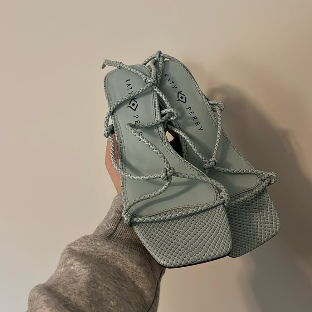 Baby Blue Strappy Katy Perry Wedges